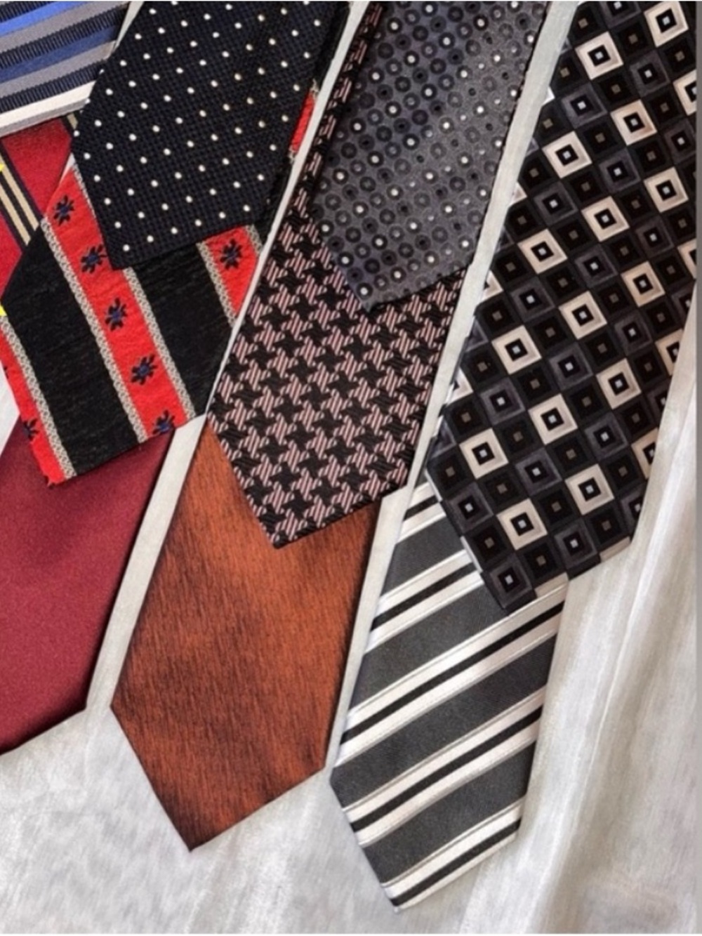 Mens Neck Ties Lot - Collection Set of 15 - Vintage  Mix of 80’s, 90’s + 00’s